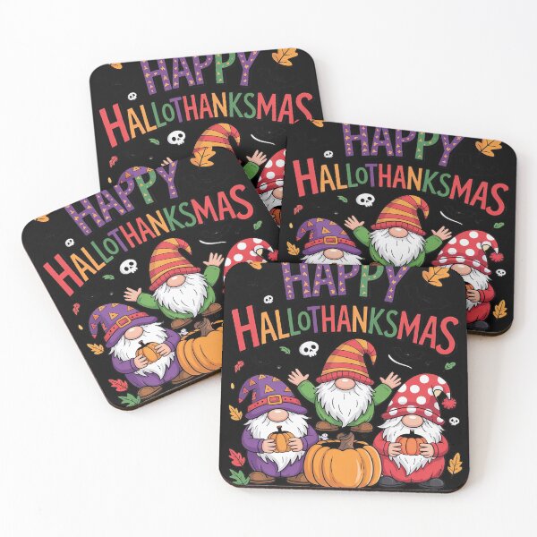 Item preview, Halloween Thanksgiving Christmas Gnomes Happy Hallothanksmas  designed and sold by InspiredFoul.
