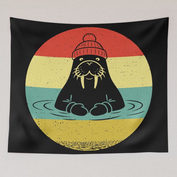 Item preview, Funny Walrus | Ice Bath | Mors | Ice Plunge | Retro Style designed and sold by Anniko Art Studio.