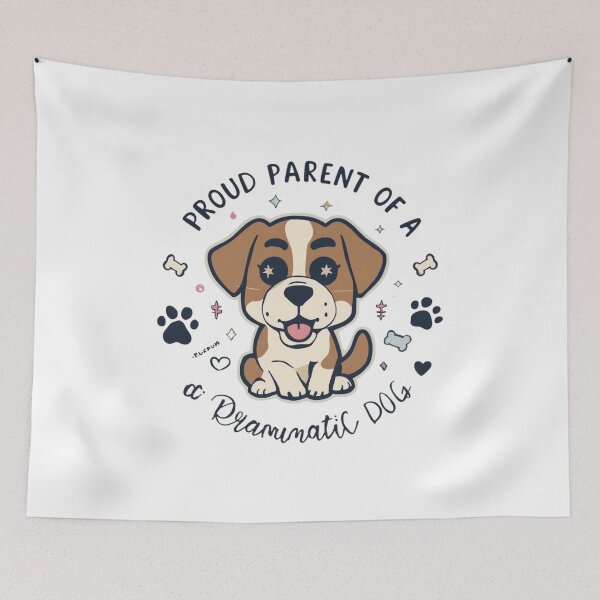 Item preview, Proud Parent of a Dramatic Dog T‑Shirt – Funny Dog Lover Gift for Pet Moms & Dads designed and sold by GAIDREDA.