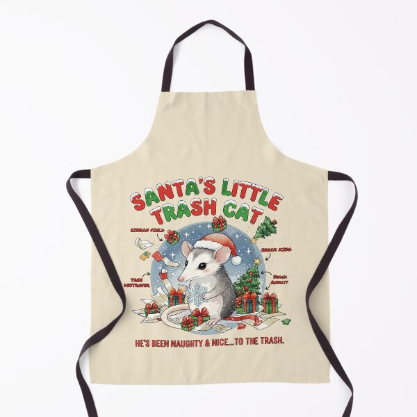 Item preview, Cute Kawaii Christmas opossum - Santa's Little Trash Cat Opossum Christmas - Funny Naughty Possum Xmas designed and sold by Collagedream.
