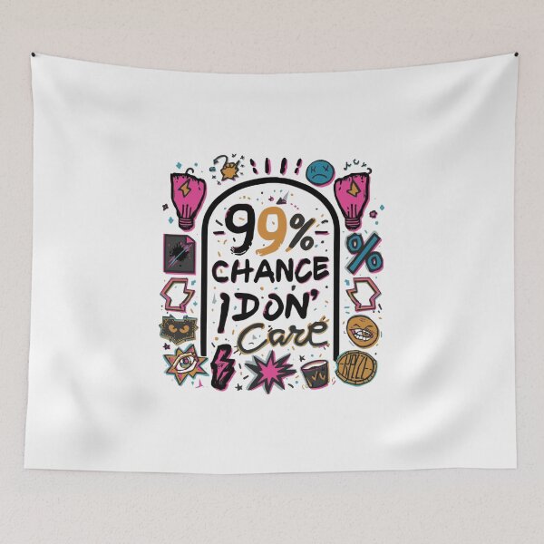 Item preview, 99% Chance I Don't Care T-Shirt – Funny Sarcastic Cat Lover Gift, Sassy Humor Tee designed and sold by GAIDREDA.