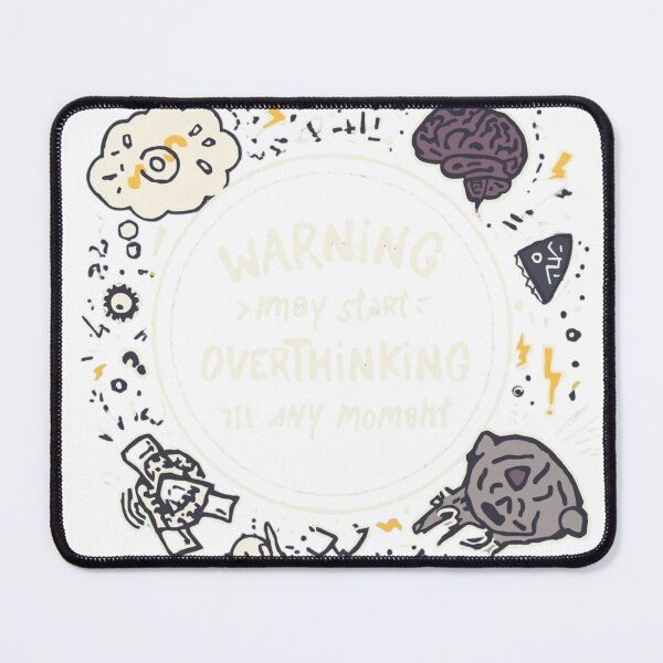 Item preview, Warning May Start Overthinking T-Shirt – Funny Cat Mom Dad Gift, Anxiety Humor Tee designed and sold by GAIDREDA.