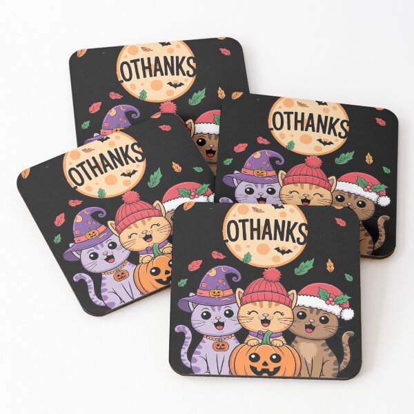 Item preview, Halloween Thanksgiving Christmas Happy HalloThanksMas Cats02  designed and sold by InspiredFoul.