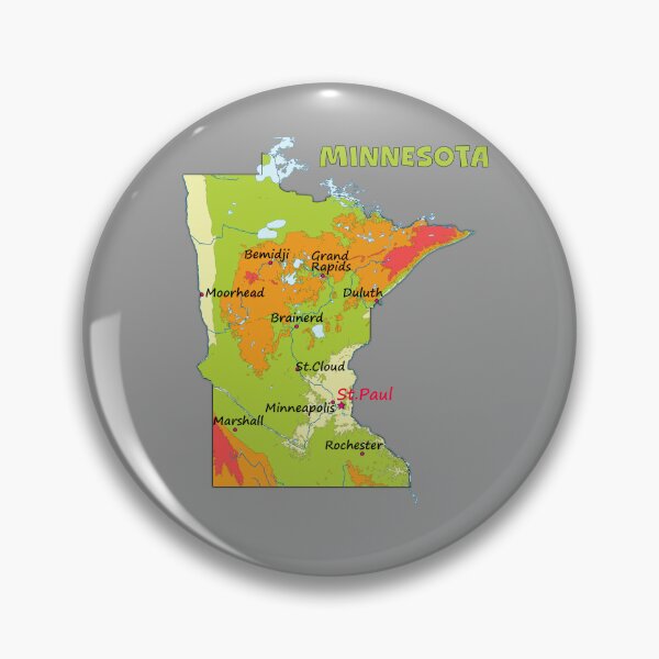 Artikelvorschau, Karte von Minnesota, dem Nordsternstaat – Historische Topografie entworfen und verkauft von mashmosh.