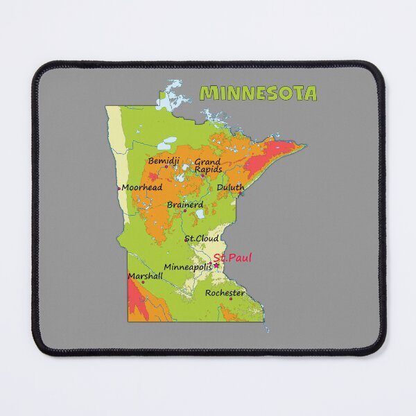 Item preview, Minnesota Map, The North Star State Vintage Topography designed and sold by mashmosh.