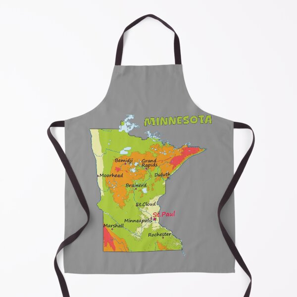 Item preview, Minnesota Map, The North Star State Vintage Topography designed and sold by mashmosh.