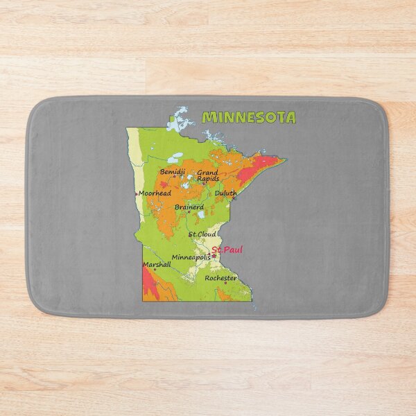 Item preview, Minnesota Map, The North Star State Vintage Topography designed and sold by mashmosh.
