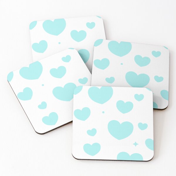 Item preview, Soft Aqua Hearts Pattern | Minimal Cute Love Background designed and sold by MysticPurpleHue.