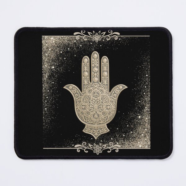 Item preview, Golden Ornamental Hamsa with Sparkles – Spiritual Symbol of Protection and Light designed and sold by JuanaDesigns.