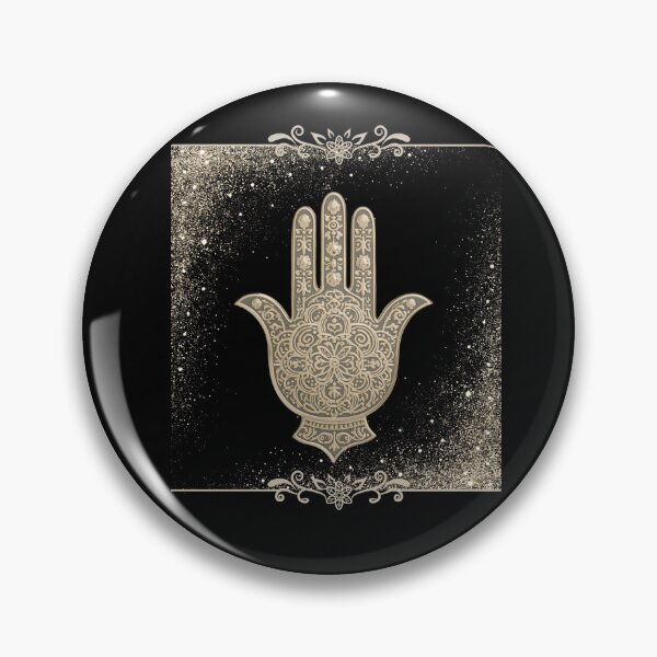 Item preview, Golden Ornamental Hamsa with Sparkles – Spiritual Symbol of Protection and Light designed and sold by JuanaDesigns.