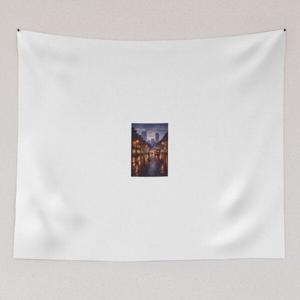 Item preview, Rain on Brick – A Quiet Manchester Evening designed and sold by ZoviraDesigns.