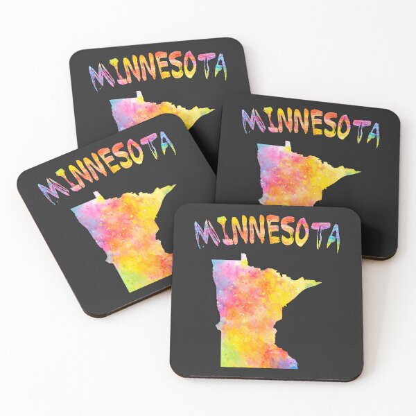 Item preview, Minnesota Watercolor State Pride - Artistic Rainbow Map designed and sold by mashmosh.
