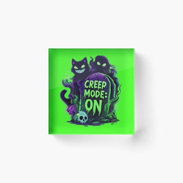 Item preview, Creep Mode On – Playful Spooky Cat & Ghost Design designed and sold by TeeSpectrume.
