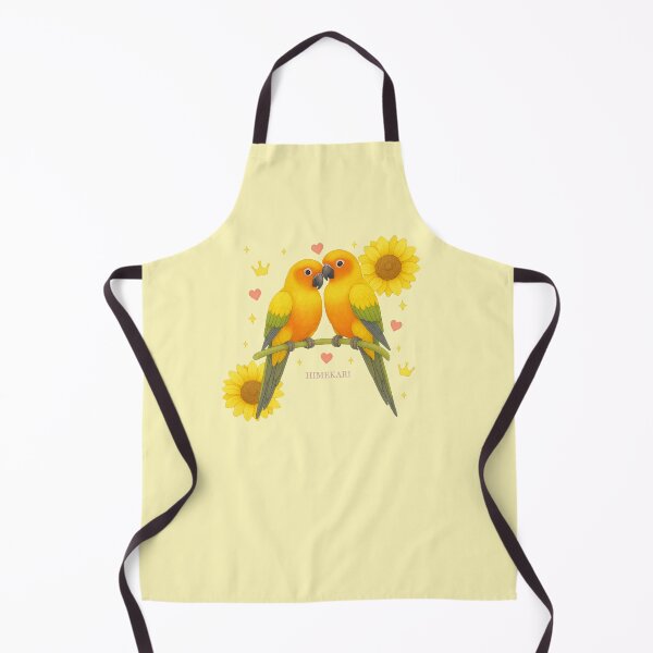 Item preview, Sun Conure Couple with Sunflowers - Solid Cream designed and sold by HIMEKARI.