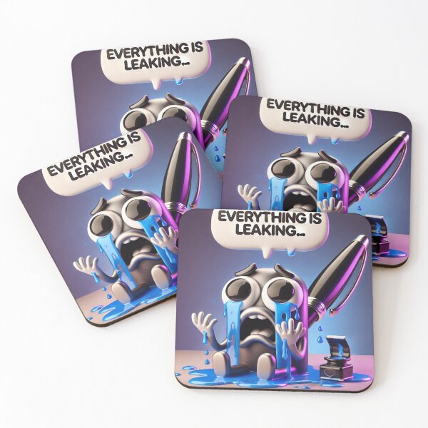 Item preview, Everything Is Leaking – Crying Pen – Creative Meltdown Humor designed and sold by ComedyInkFactor.