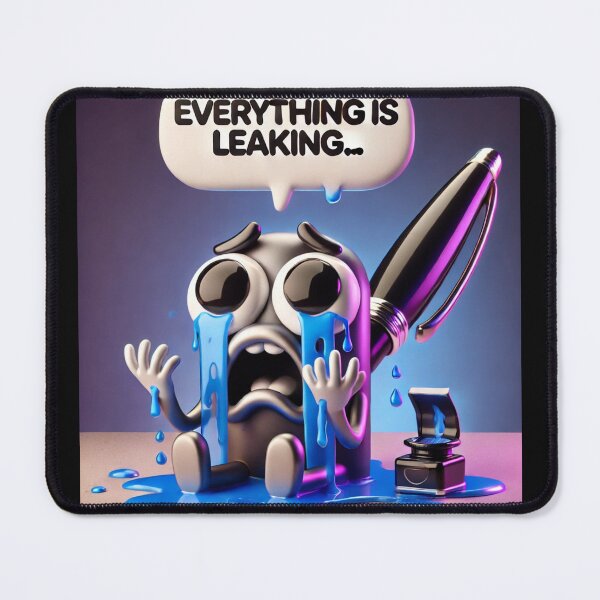 Item preview, Everything Is Leaking – Crying Pen – Creative Meltdown Humor designed and sold by ComedyInkFactor.
