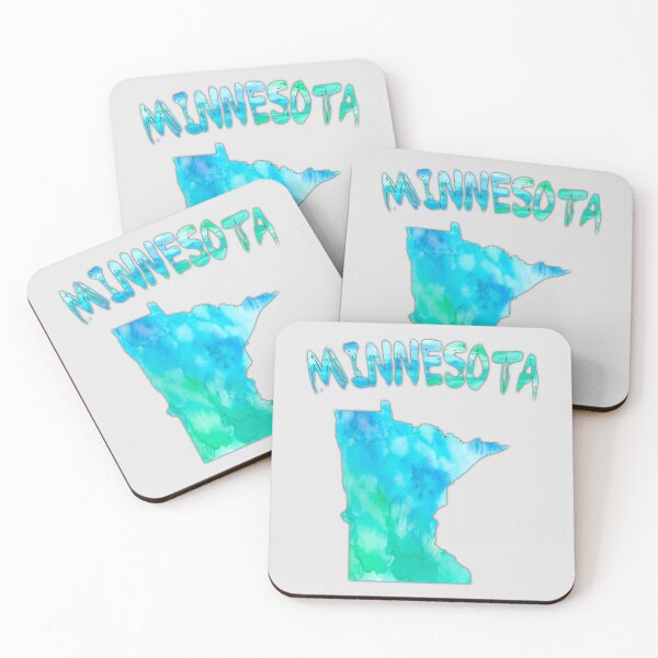 Item preview, Minnesota Watercolor State Pride – Artistic Blue & Teal Map designed and sold by mashmosh.
