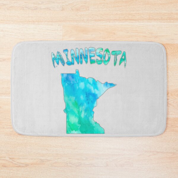 Item preview, Minnesota Watercolor State Pride – Artistic Blue & Teal Map designed and sold by mashmosh.