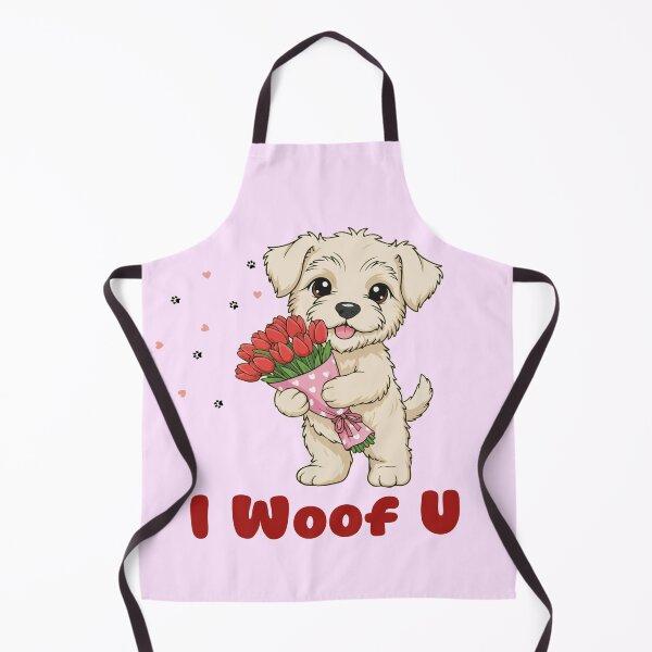 Item preview, I Woof U Soft Coated Wheaten Terrier Puppy with Flowers – Sweet Dog Love Design designed and sold by The Real Life Symphony.