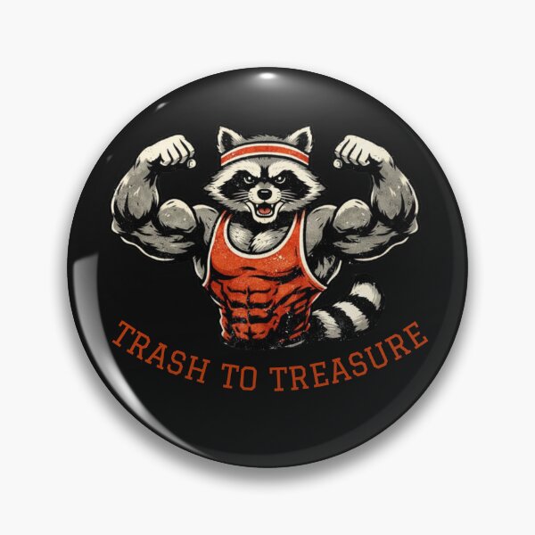 Item preview, Buff Raccoon "Trash To Treasure" - Funny Vintage Gym Mascot designed and sold by JakubDesigns89.