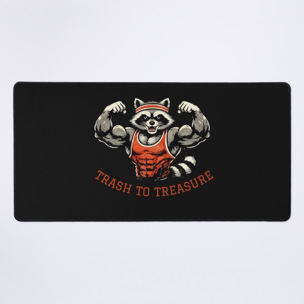 Item preview, Buff Raccoon "Trash To Treasure" - Funny Vintage Gym Mascot designed and sold by JakubDesigns89.