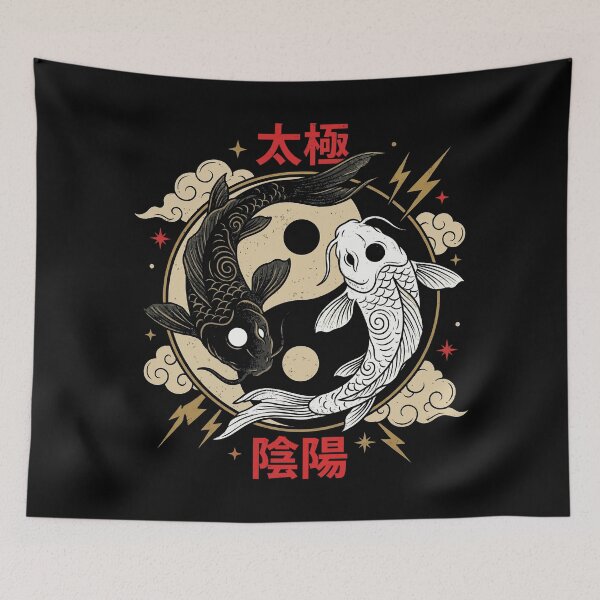 Item preview, Taiji Yin Yang Koi Fish Balance Japanese Art designed and sold by zzz888.