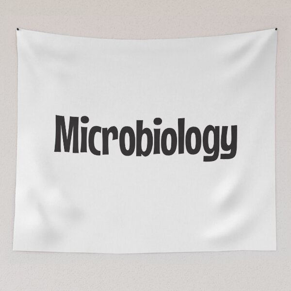 Item preview, Microbiology in black text designed and sold by Think4Prints.