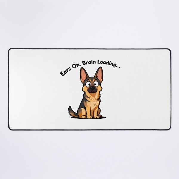 Item preview, Funny Kawaii German Shepherd Cartoon Dog Illustration designed and sold by Uglyandcute.