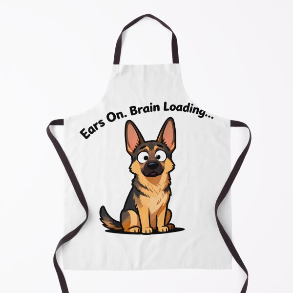 Item preview, Funny Kawaii German Shepherd Cartoon Dog Illustration designed and sold by Uglyandcute.