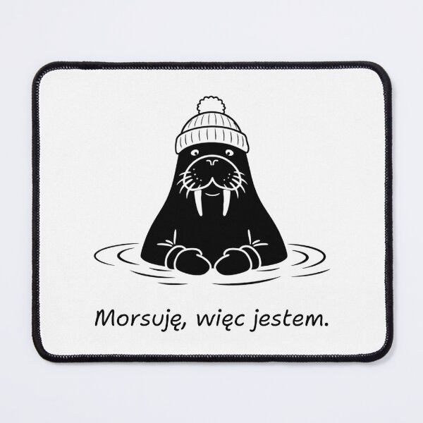 Item preview, Morsuję Więc Jestem | Funny Polish Walrus | Morsowanie |  Funny Ice Bath designed and sold by Anniko Art Studio.
