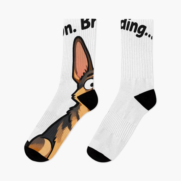 Item preview, Funny Kawaii German Shepherd Cartoon Dog Illustration designed and sold by Uglyandcute.