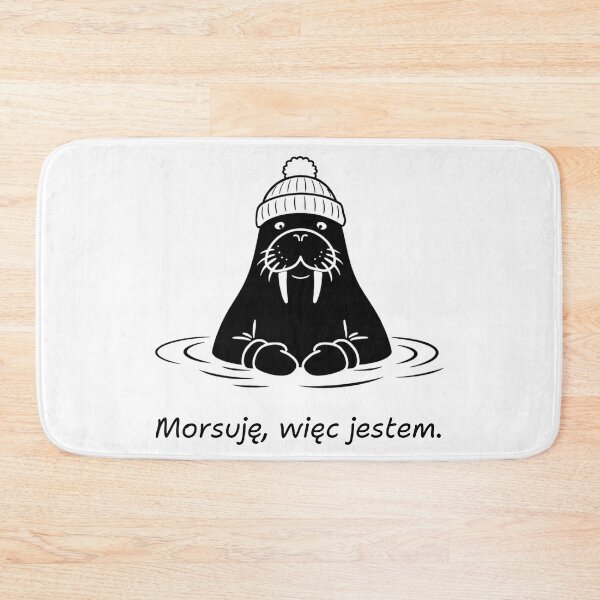 Item preview, Morsuję Więc Jestem | Funny Polish Walrus | Morsowanie |  Funny Ice Bath designed and sold by Anniko Art Studio.