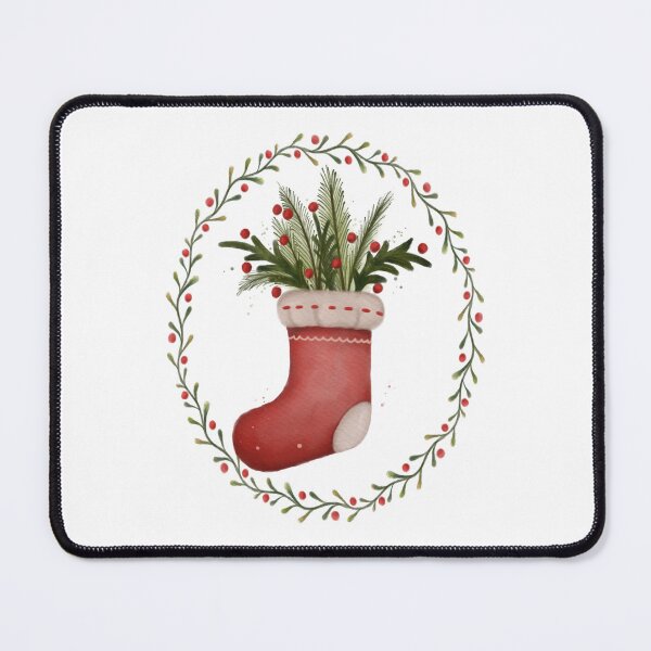 Item preview, Watercolour wreath and stocking designed and sold by Aakanksha97.