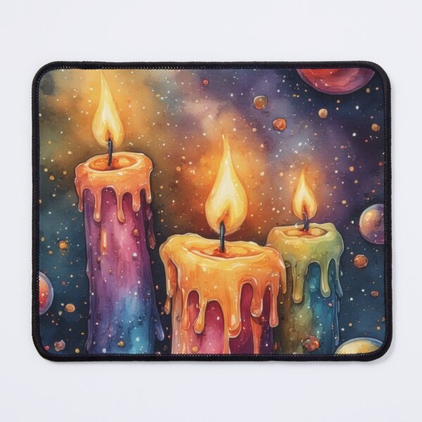 Item preview, Colorful candles in cosmic space designed and sold by Mianku | Für das Leben.
