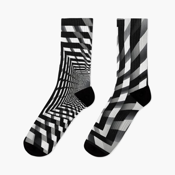 Item preview, 3D Illusion – Black and White Op-Art Geometric Design designed and sold by KnockoutCustomPrint.