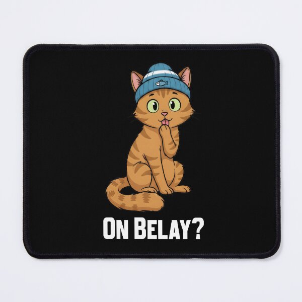Item preview, On Belay Climbing Cat Funny Rock Climbing Partner Gift designed and sold by KnotQualified.