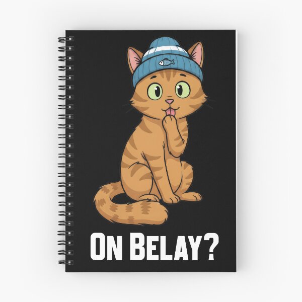 Item preview, On Belay Climbing Cat Funny Rock Climbing Partner Gift designed and sold by KnotQualified.