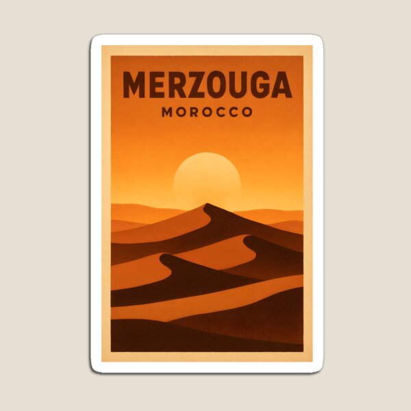 Item preview, Merzouga Sunset Poster - Erg Chebbi Silhouette Harsh Survival Gradient designed and sold by Cosmopolis.