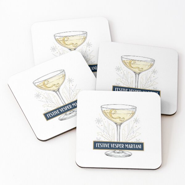 Item preview, Festive Vesper Martini Art Deco Cocktail designed and sold by OneLineBar.