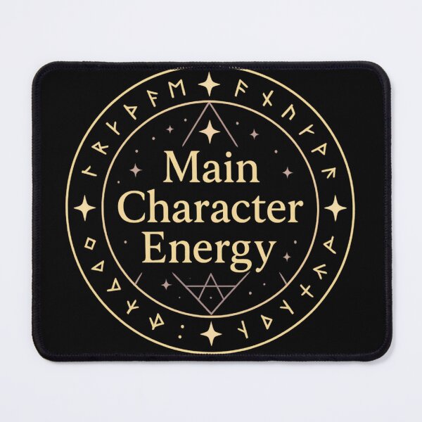 Item preview, Main Character Energy – Magical Sigil Badge designed and sold by UGLibrary.