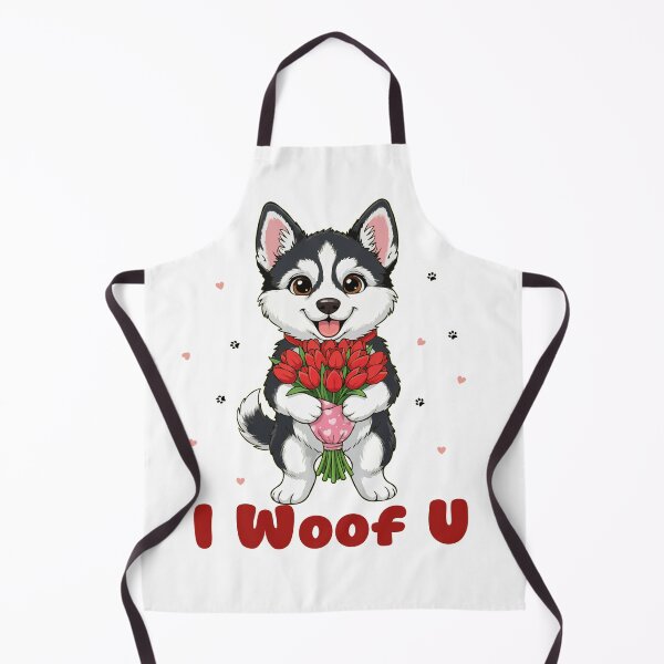 Item preview, I Woof U Gerberian Shepsky Puppy with Flowers – Sweet Dog Love Design designed and sold by The Real Life Symphony.