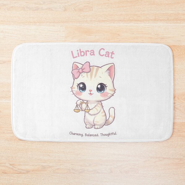 Item preview, Libra Cat – Charming & Balanced Zodiac Chibi Cat Sticker  designed and sold by Purr-Vibes.