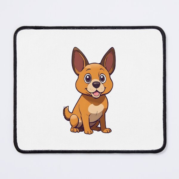 Item preview, Funny Kawaii German Shepherd Cartoon Dog Illustration designed and sold by Uglyandcute.