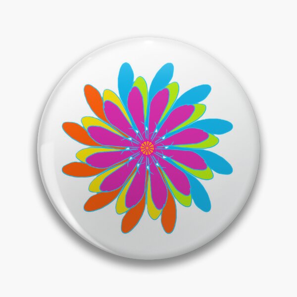 Item preview, Colorful Floral Mandala | Vibrant Psychedelic Flower Art designed and sold by MysticPurpleHue.