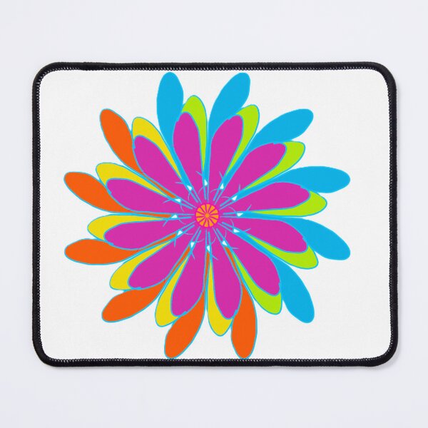 Item preview, Colorful Floral Mandala | Vibrant Psychedelic Flower Art designed and sold by MysticPurpleHue.