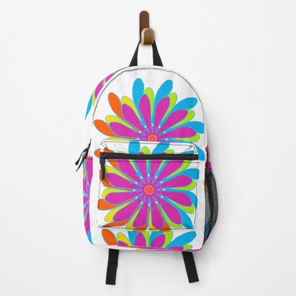Item preview, Colorful Floral Mandala | Vibrant Psychedelic Flower Art designed and sold by MysticPurpleHue.