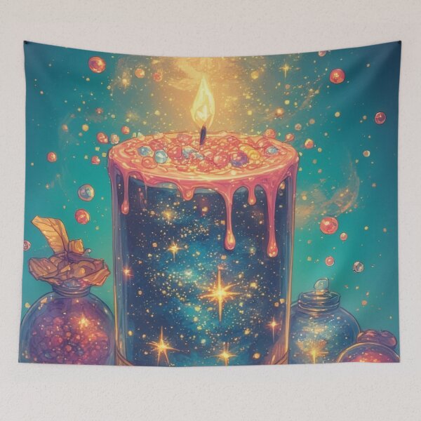 Item preview, Cosmic candle with floating spheres designed and sold by Mianku | Für das Leben.