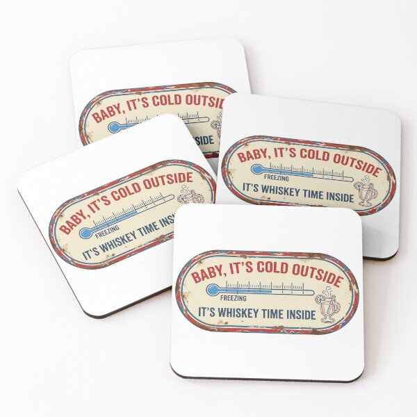 Item preview, Baby Its Cold Outside Retro Whiskey Sign designed and sold by OneLineBar.