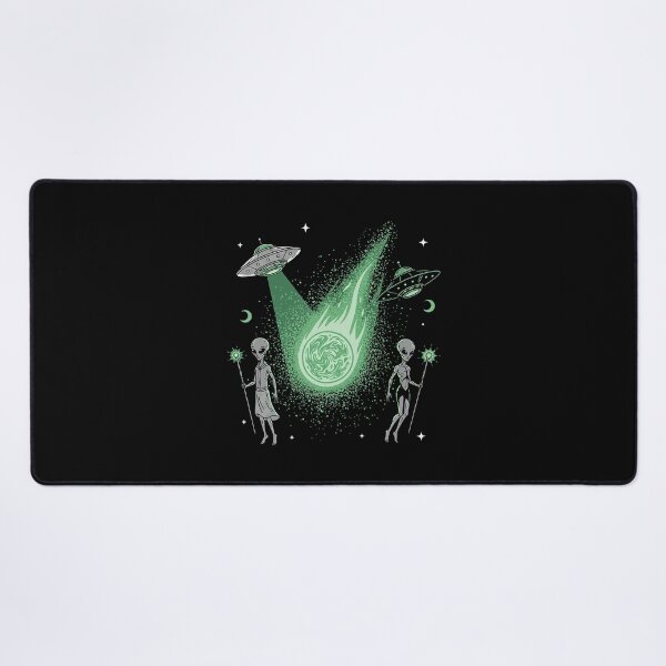 Item preview, Green Comet Alien Priests UFO Contact Retro Sci Fi designed and sold by zzz888.