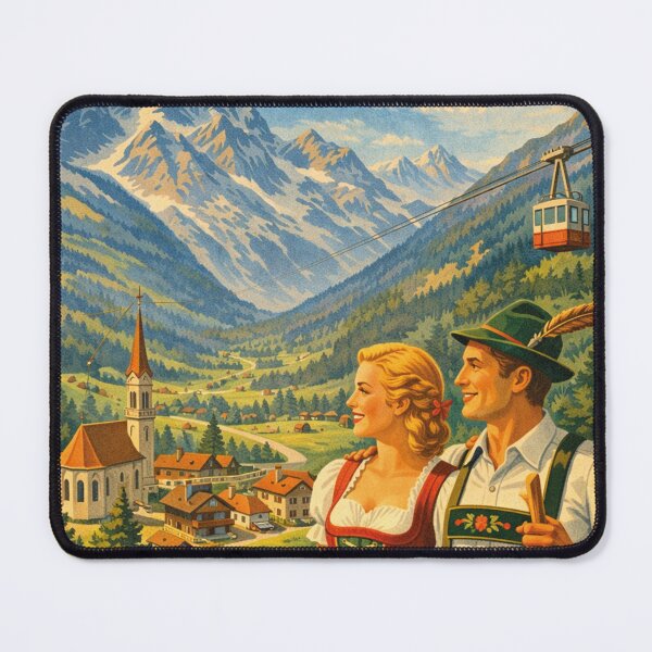 Item preview, Holidays in Tyrol, vintage advertising poster designed and sold by Mauswohn.
